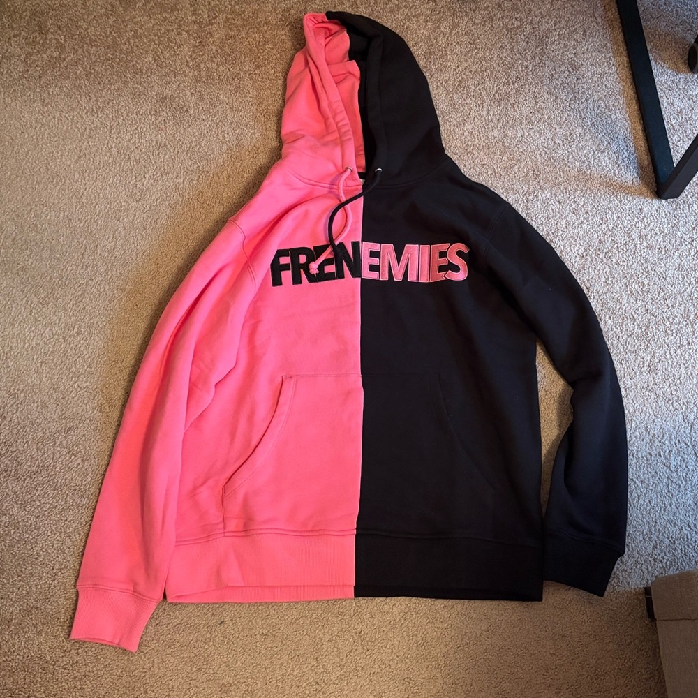 Teddy Fresh Frenemies Pink and Black Hoodie
